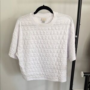 a new day White Textured Crop Top